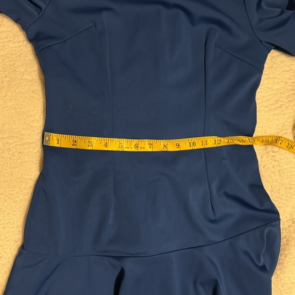Forcast Royal Blue Peplum Hem Flare Mini Dress Size US 6/Aus 10 NWT - Picture 8 of 9